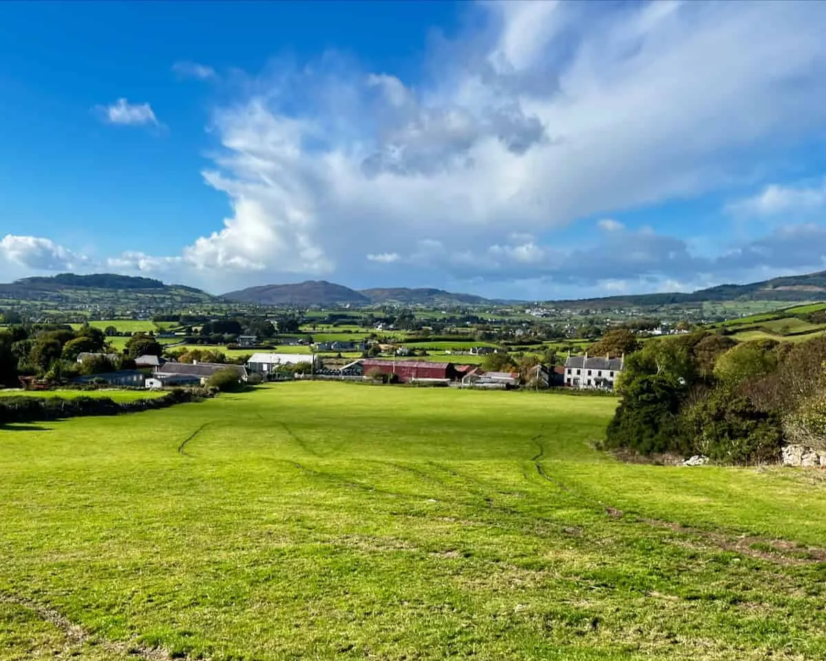 A view across the green fields of South Armagh